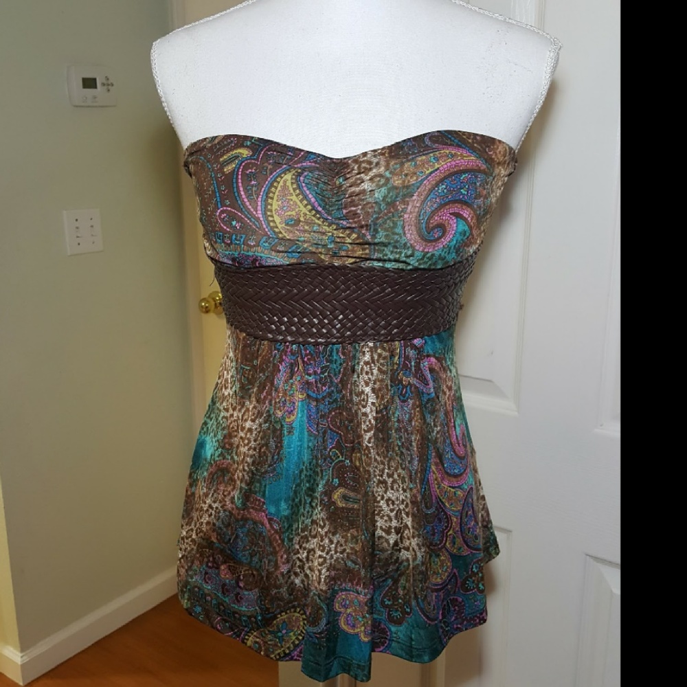 Lucy Love Silky Soft Tunic Top Strapless Md in USA